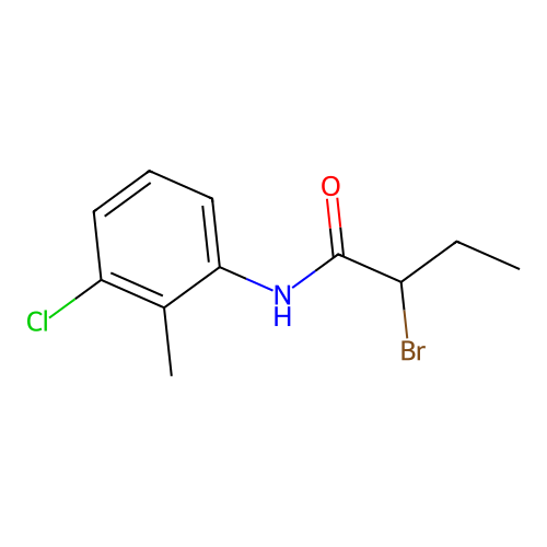 2-bromo-N-(3-chloro-2-methylphenyl)butanamide structure