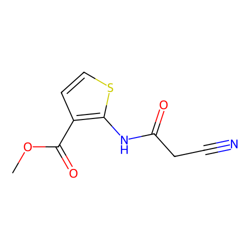 Methyl 2-[(cyanoacetyl)amino]thiophene-3-carboxylate structure