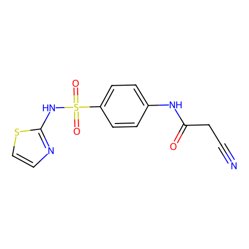 2-Cyano-N-{4-[(1,3-thiazol-2-ylamino)sulfonyl]-phenyl}acetamide structure