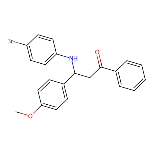 3-[(4-Bromophenyl)amino]-3-(4-methoxyphenyl)-1-phenylpropan-1-one structure