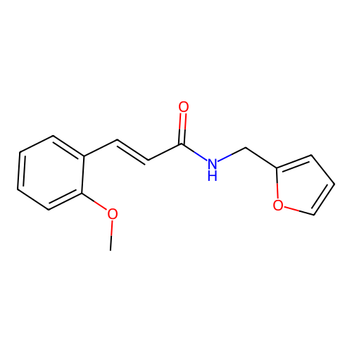 (E)-N-(furan-2-ylmethyl)-3-(2-methoxyphenyl)prop-2-enamide structure