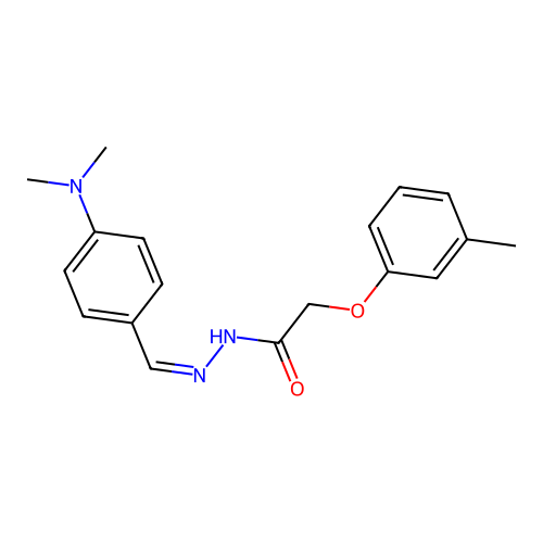 (Z)-N'-(4-(dimethylamino)benzylidene)-2-(m-tolyloxy)acetohydrazide structure
