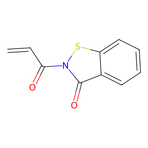 1,2-benzisothiazol-3(2H)-one, 2-(1-oxo-2-propenyl)- structure