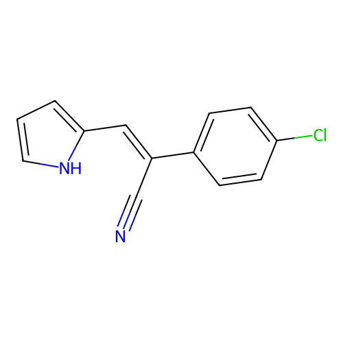 (Z)-2-(4-Chloro-phenyl)-3-(1H-pyrrol-2-yl)acrylonitrile structure