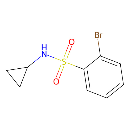 2-bromo-N-cyclopropylbenzenesulfonamide structure