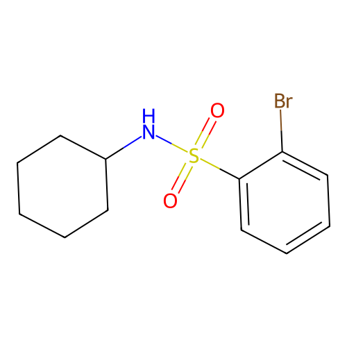 2-bromo-N-cyclohexylbenzenesulfonamide structure