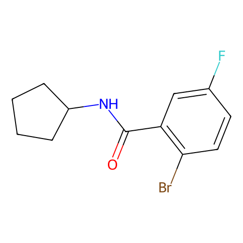 2-bromo-N-cyclopentyl-5-fluorobenzamide structure