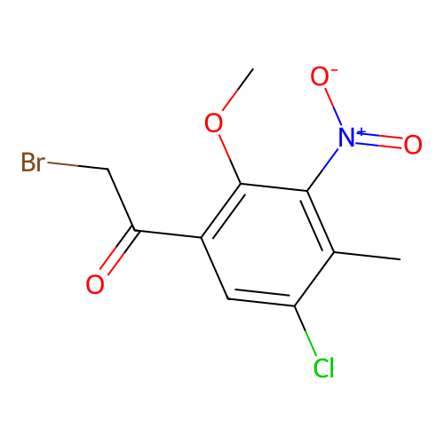 2-Bromo-1-(5-chloro-2-methoxy-4-methyl-3-nitrophenyl)ethanone structure