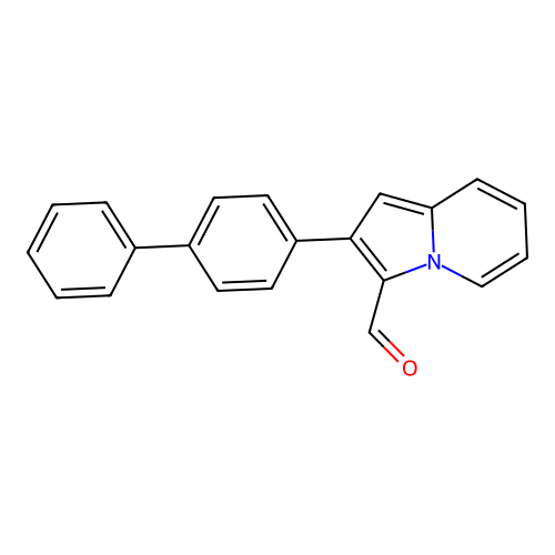 2-(Biphenyl-4-yl)indolizine-3-carboxaldehyde structure