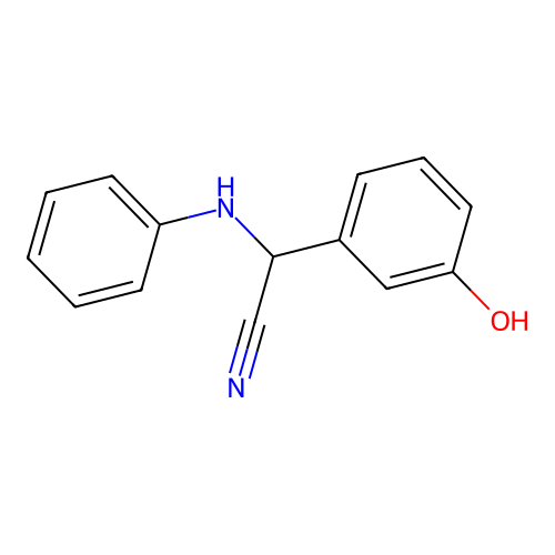 Anilino(3-hydroxyphenyl)acetonitrile structure