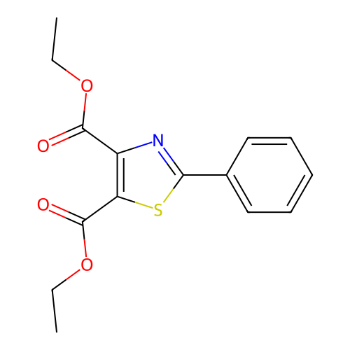 Diethyl 2-phenyl-1,3-thiazole-4,5-dicarboxylate structure