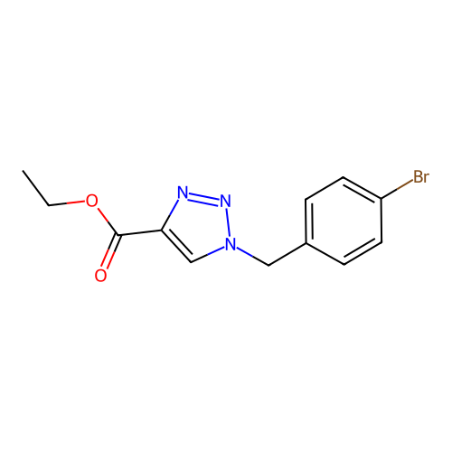 ethyl 1-[(4-bromophenyl)methyl]-1H-1,2,3-triazole-4-carboxylate structure