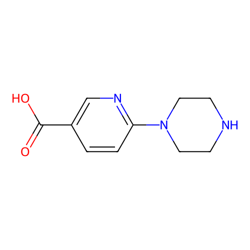 6-Piperazin-1-ylnicotinic acid structure