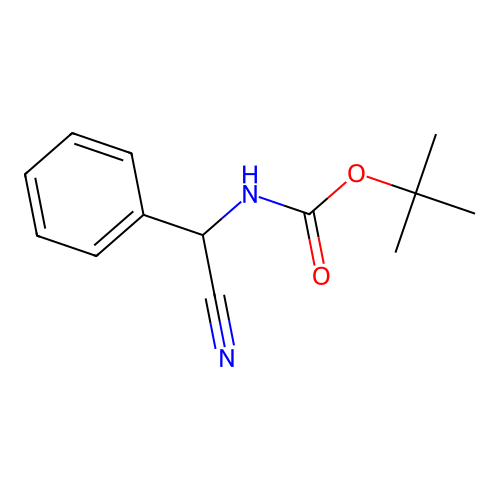 (Cyano-phenyl-methyl)-carbamic acid tert-butyl ester structure
