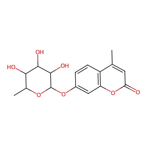 4-Methylumbelliferyl-alpha-L-rhamnopyranoside structure