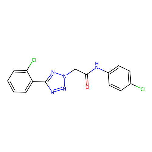N-(4-chlorophenyl)-2-[5-(2-chlorophenyl)-2H-tetrazol-2-yl]acetamide structure