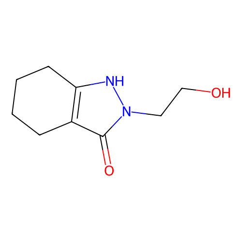 2-(2-hydroxyethyl)-1,2,4,5,6,7-hexahydro-3H-indazol-3-one structure