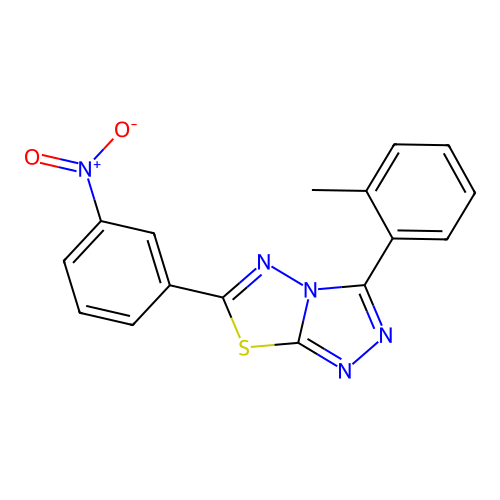 3-(2-Methylphenyl)-6-(3-nitrophenyl)[1,2,4]triazolo[3,4-b][1,3,4]thiadiazole structure