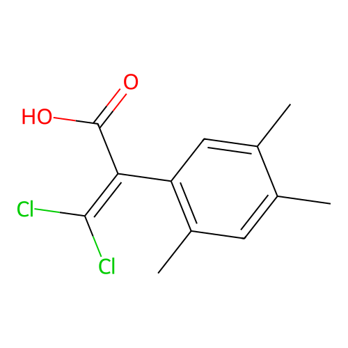 3,3-Dichloro-2-(2,4,5-trimethylphenyl)prop-2-enoic acid structure
