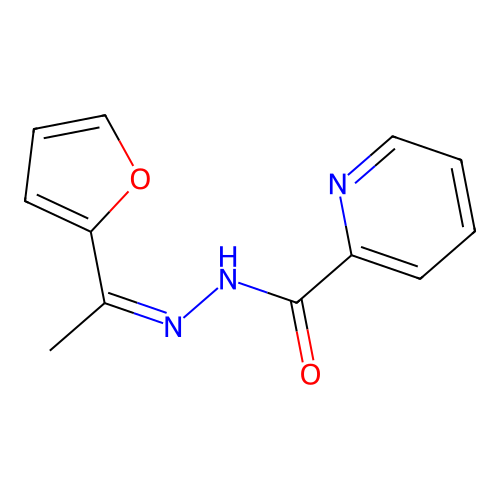 N'-[1-(2-furyl)ethylidene]-2-pyridinecarbohydrazide structure