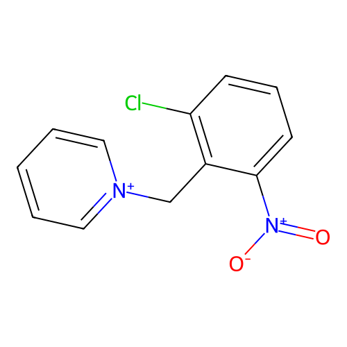 1-[(2-Chloro-6-nitrophenyl)methyl]pyridin-1-ium structure
