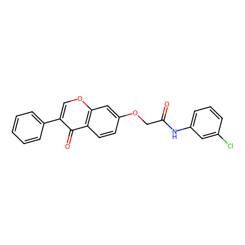 N-(3-chlorophenyl)-2-((4-oxo-3-phenyl-4H-chromen-7-yl)oxy)acetamide structure