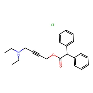 4-(Diethylamino)but-2-yn-1-yl diphenylacetate--hydrogen chloride (1/1) structure