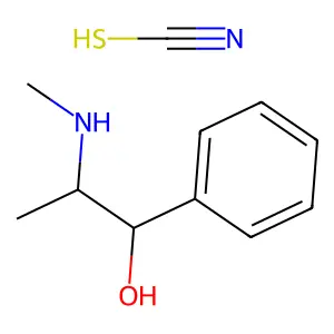 Thiocyanic acid--2-(methylamino)-1-phenylpropan-1-ol (1/1) structure