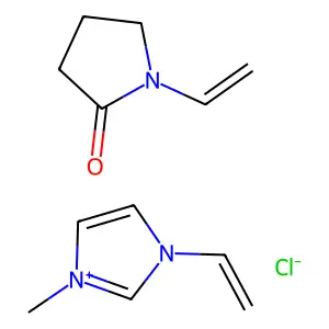 1-Ethenyl-3-methylimidazol-3-ium;1-ethenylpyrrolidin-2-one;chloride structure