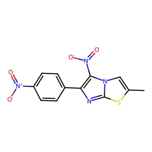 Imidazo(2,1-b)thiazole, 5-nitro-6-(p-nitrophenyl)- structure