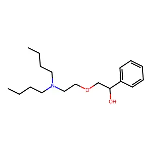 Benzyl alcohol, alpha-((2-(dibutylamino)ethoxy)methyl)- structure