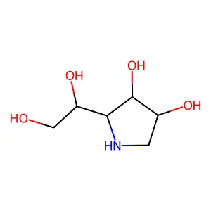 1,4-Dideoxy-1,4-iminomannitol structure