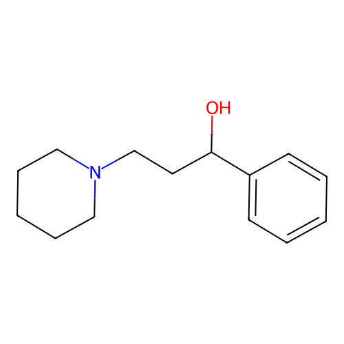 1-Phenyl-3-(piperidin-1-yl)propan-1-ol structure