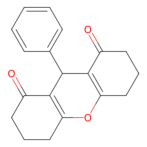 9-Phenyl-3,4,5,6,7,9-hexahydro-2H-xanthene-1,8-dione structure