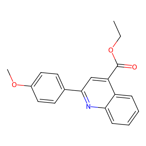 Ethyl 2-(4-methoxyphenyl)quinoline-4-carboxylate structure
