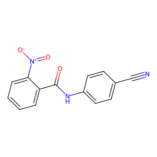 N-(4-cyanophenyl)-2-nitrobenzamide structure