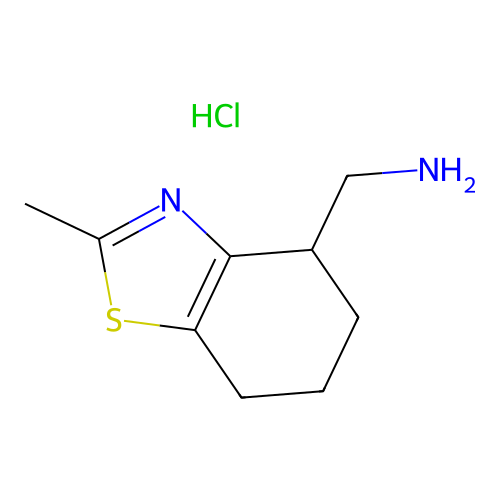 4-Benzothiazolemethanamine, 4,5,6,7-tetrahydro-2-methyl-, hydrochloride (1:?) structure