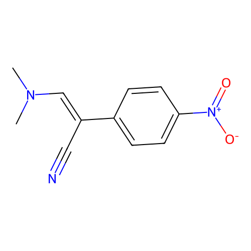 (Z)-3-(dimethylamino)-2-(4-nitrophenyl)-2-propenenitrile structure
