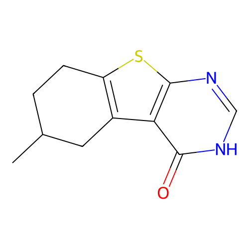 (1)Benzothieno(2,3-d)pyrimidin-4(1H)-one, 5,6,7,8-tetrahydro-6-methyl- structure