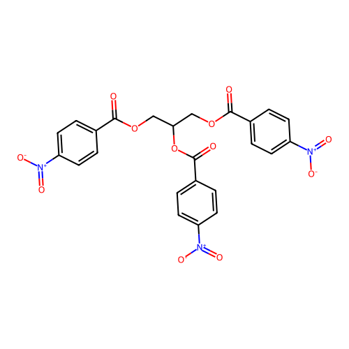 Propane-1,2,3-triyl tris(4-nitrobenzoate) structure