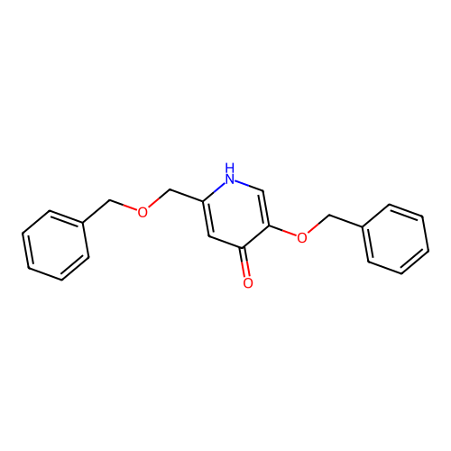 5-(benzyloxy)-2-[(benzyloxy)methyl]pyridin-4(1H)-one structure