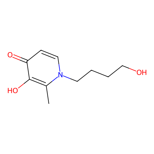 4(1H)-Pyridinone, 3-hydroxy-1-(4-hydroxybutyl)-2 structure