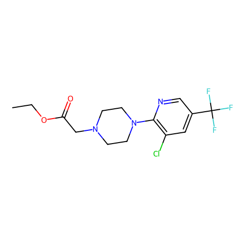 Ethyl 2-{4-[3-chloro-5-(trifluoromethyl)-2-pyridinyl]piperazino}acetate structure