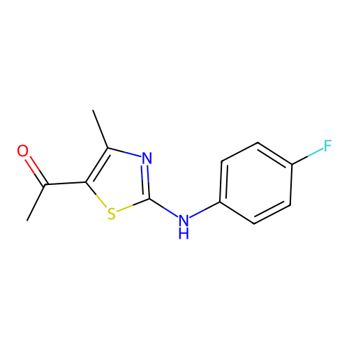 1-[2-(4-Fluoroanilino)-4-methyl-1,3-thiazol-5-yl]-1-ethanone structure