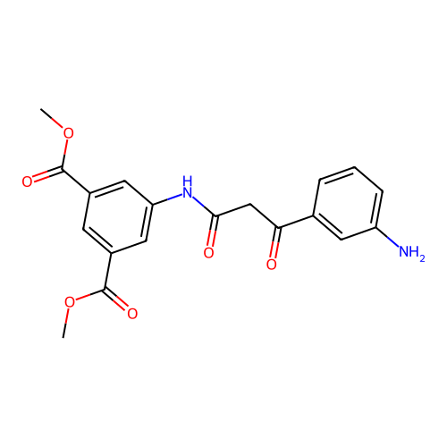 Dimethyl 5-(2-(3-aminobenzoyl)acetamido)isophthalate structure