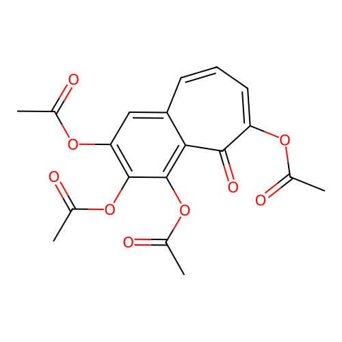(2,3,4-Triacetyloxy-5-oxobenzo[7]annulen-6-yl) acetate structure