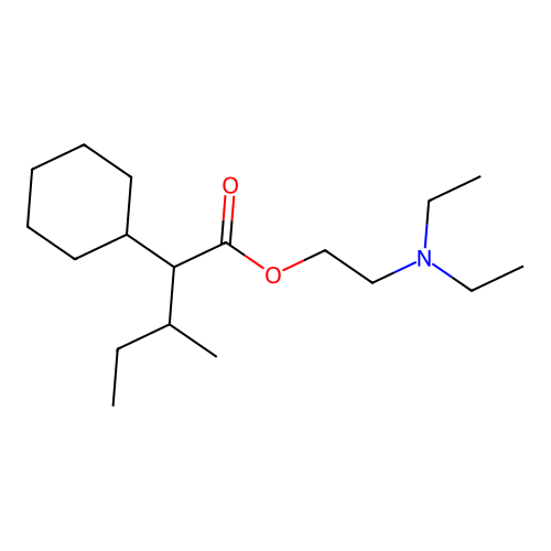 2-(Diethylamino)ethyl 2-cyclohexyl-3-methylpentanoate structure