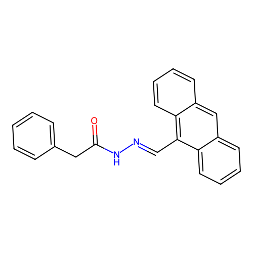 N'-(9-anthrylmethylene)-2-phenylacetohydrazide structure