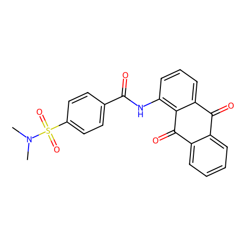 4-(dimethylsulfamoyl)-N-(9,10-dioxo-9,10-dihydroanthracen-1-yl)benzamide structure