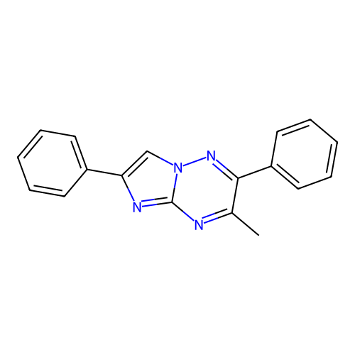 3-Methyl-2,6-diphenylimidazo[1,2-b][1,2,4]triazine structure